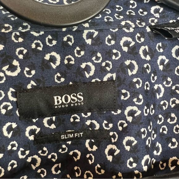 Boss long sleeves slim fit button down shirt mini floral print - Picture 3 of 8